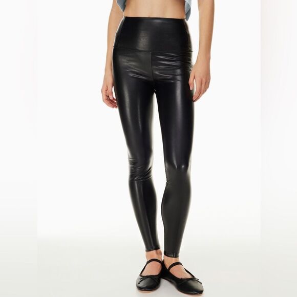 WILFRED FREE Daria Vegan Leather Legging XS Black High Rise Mob Wife 90s Fall - Picture 1 of 13